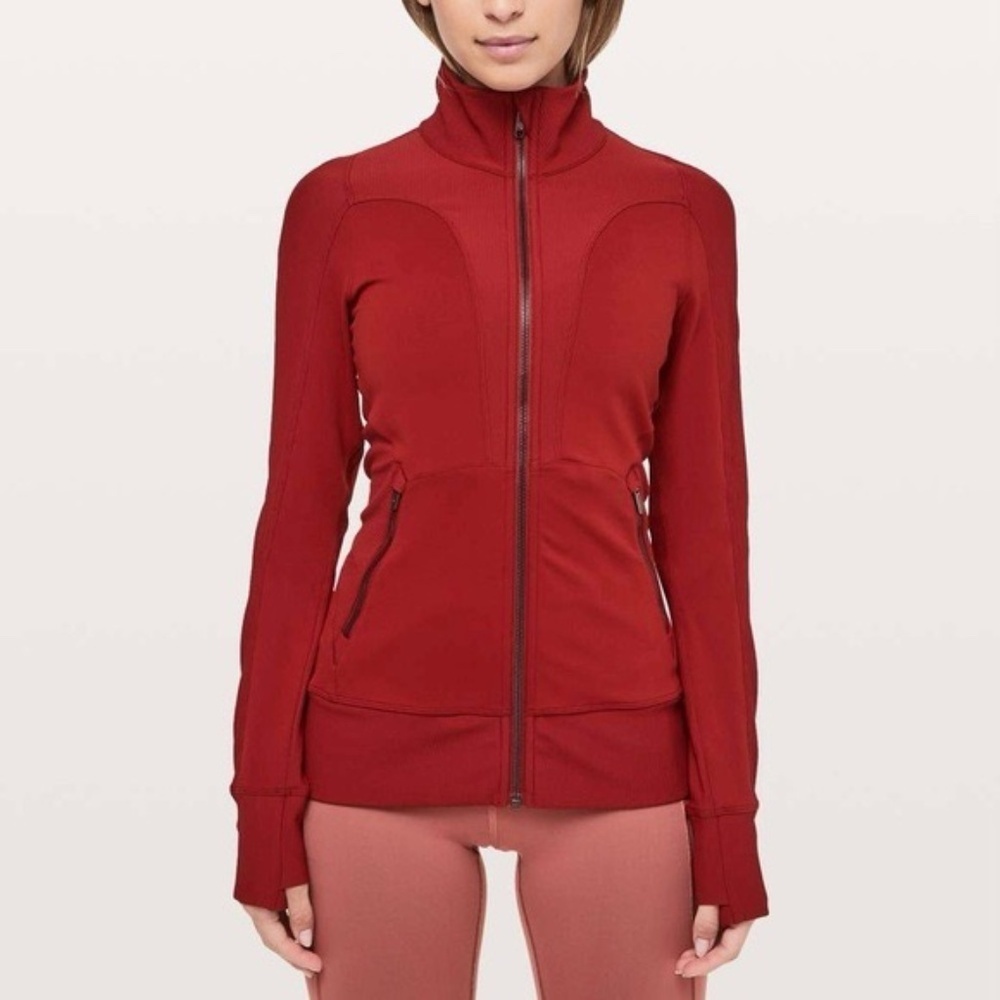 LULULEMON Movement to Movement Jacket Dark Sport Red Active Running Travel 6